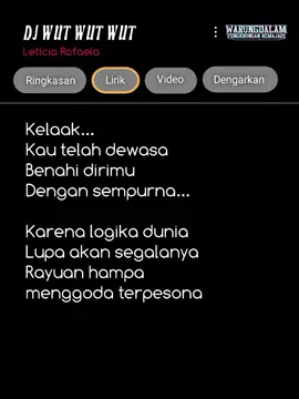 Lirik lagu: Dj wut wut wut🎧🎤 #lirikgoogle #liriklagu #lagulama #laguviral #lagubaru #fyp #fypシ゚ #dj #djwutwutwut 