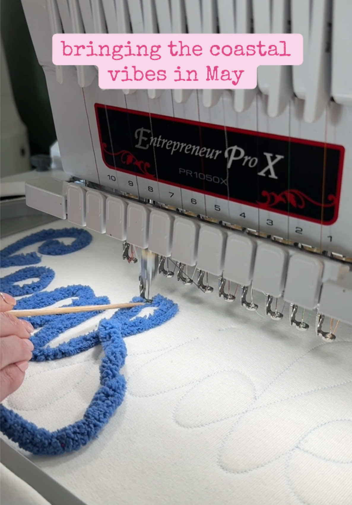 Dreaming of being somewhere seaside #embroidery #beach #beachvibes 