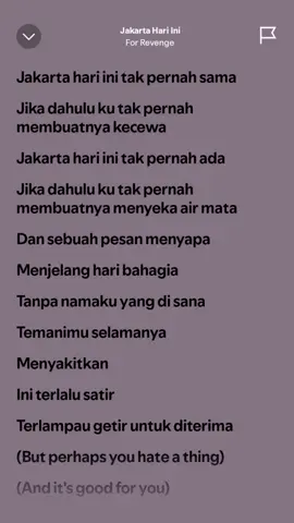[jakarta hari ini by for revenge] #galerysong #jakartahariini #forrevenge #fulllyrics 