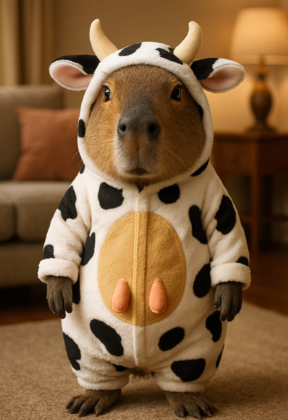Wake up! #itsthefirstofthemonth #capybara #ai  #playboycarti #cow #funnycat 