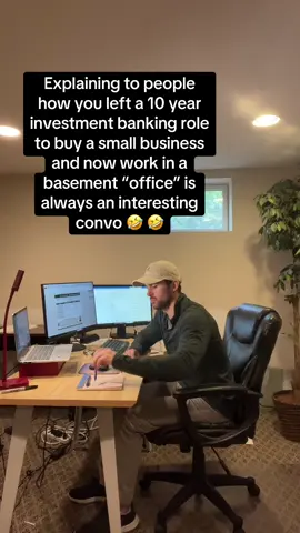 Certainly a bit crazy from the outside 🤷‍♂️ But I have the background and resourcefulness, plus put in significant upfront preparation, to take this leap. I’m confident I will be successful - it just takes patience and perserverence along the way.  I’ve been sharing raw insights into my process so others interested or curious about this path can follow along!  #buyingabusiness #investmentbanking #acquisition #homeoffice 