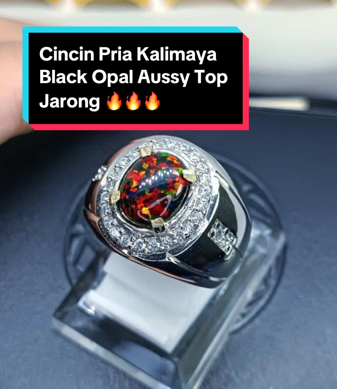 New Product Cincin Kalimaya Black Opal Aussy Top Jarong 🔥🔥🔥  #kalimayablackopal #blackoval #batucincin #batuakik #cincinpria #blackopalaussy #boaussy #cod #permatagemstone #ringalpaka #bayarditempat 