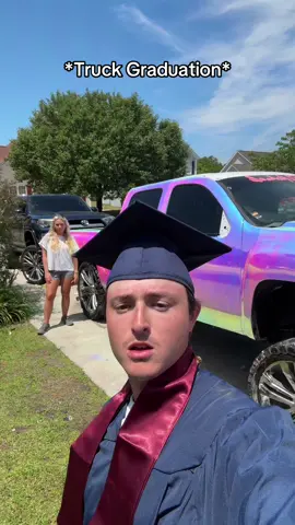 Finally graduating and was wanting to bring a truck #trucks #squattedtrucks #chevy #ford 