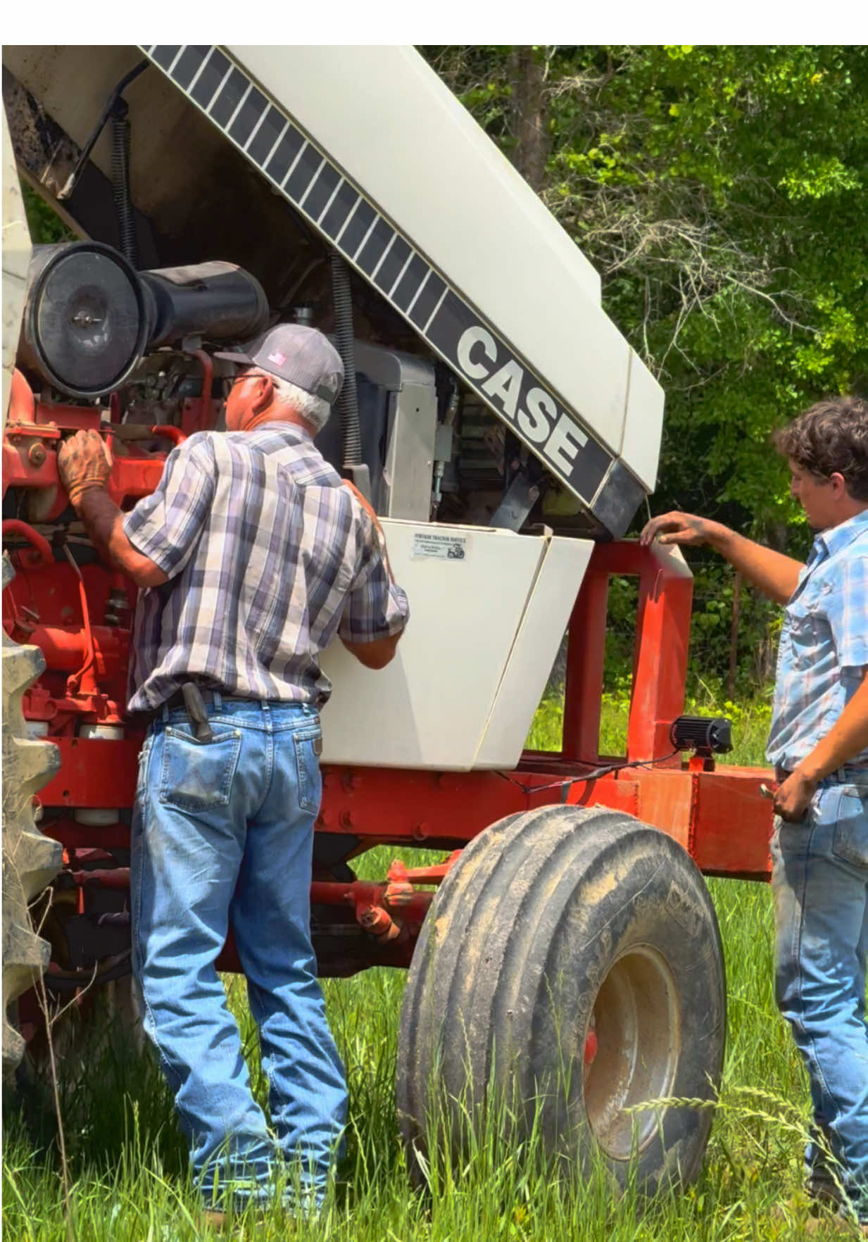 Don’t stop BELIEVING🎶 We gonna get the Ol’ CASE running again💪 #fyp #foryou #foryoupage #viral #blowthisup #garnerfarms #Lifestyle #family #farm #garnerboys #farmtiktok #farming #farmer #bradgarner #daddygarner #algarner