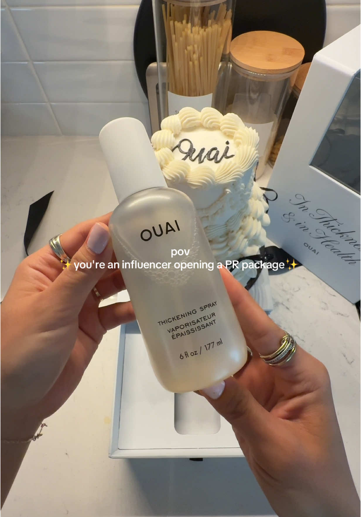 just a random thursday morning✨special delivery from @THE OUAI #prunboxing 