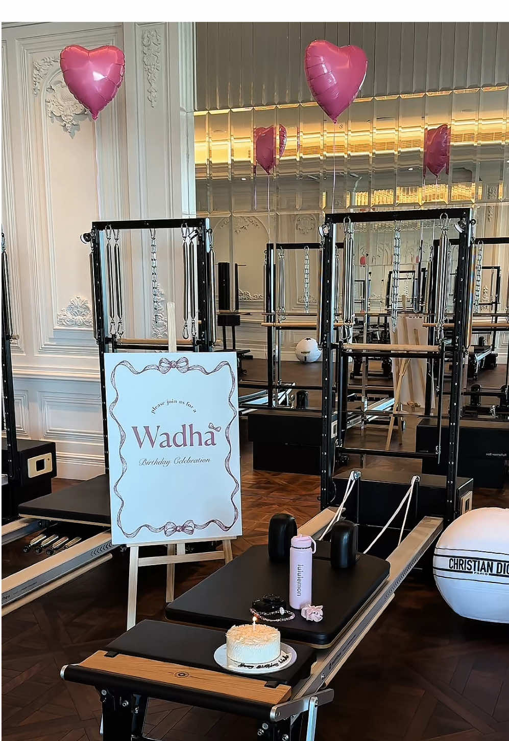 Celebrating my birthday in Pilates class 🧸💫🩰🩷