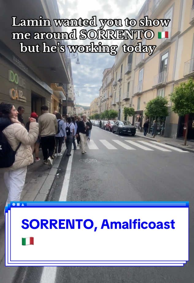 Still walking through #sorrento wigh my new friend Lamin 🫶🏽🌍🇮🇹🇸🇳 #naples #napoli #tourism #sscnapoliworld #solotravel #solo #travel #fyppp #italy #italia #mustaee #mustvisit #ssnapoli #contentcreator #content #PlacesToVisit #placestostay #amalfi #amalficoast #traveltiktok #travelvlog #travelvlogger #travelvideo  #sorrentoamalficoast #sorrentocoast #sorrentoitaly 