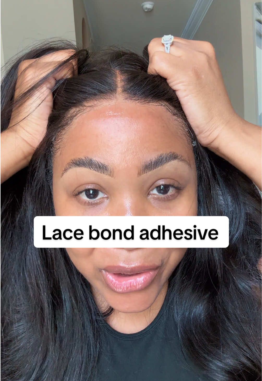 Replying to @Key Yes it is stays on! I thought it would last a day but it was on for 4 days! #kisscolorsandcare #lacefrontwig #wig #laceglue #lacebondspray #lacespray #lacebondadhesivespray #lacegel #wiginstall #tiktokshopcreatorpicks 