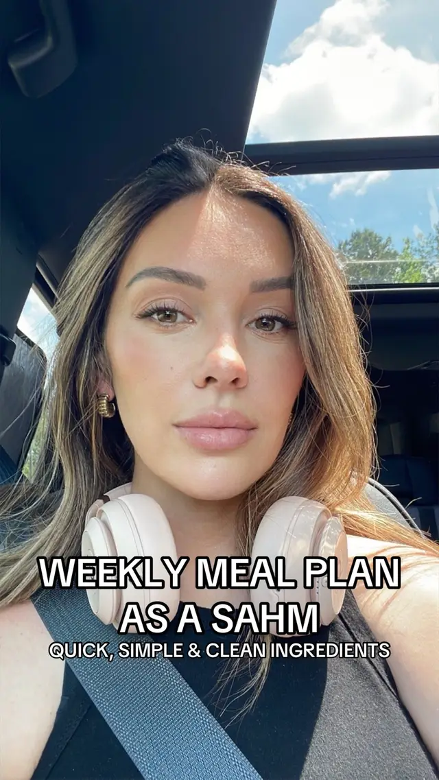 Here’s our weekly meal rotation that saves us time, energy and money each week! As someone who could care less about trying new recipes or cooking, this is a lifesaver because the meals take 30 minutes or less, have clean ingredients, and I don’t have to plan out a new grocery list each week. Nothing fancy or groundbreaking but I hope this helps! 🫶🏼 #mealplan #DinnerIdeas #sahm #sahmlife #healthyrecipes 