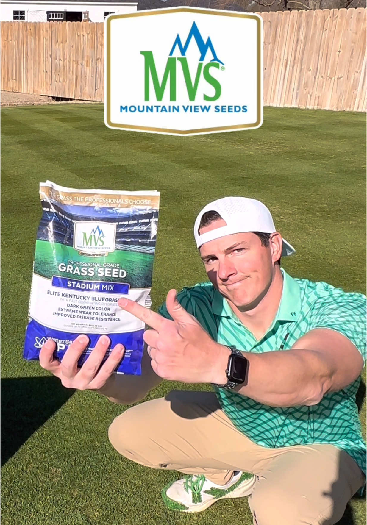 Use the same grass seed as the pros! #mvspartner #lawnrenovation 