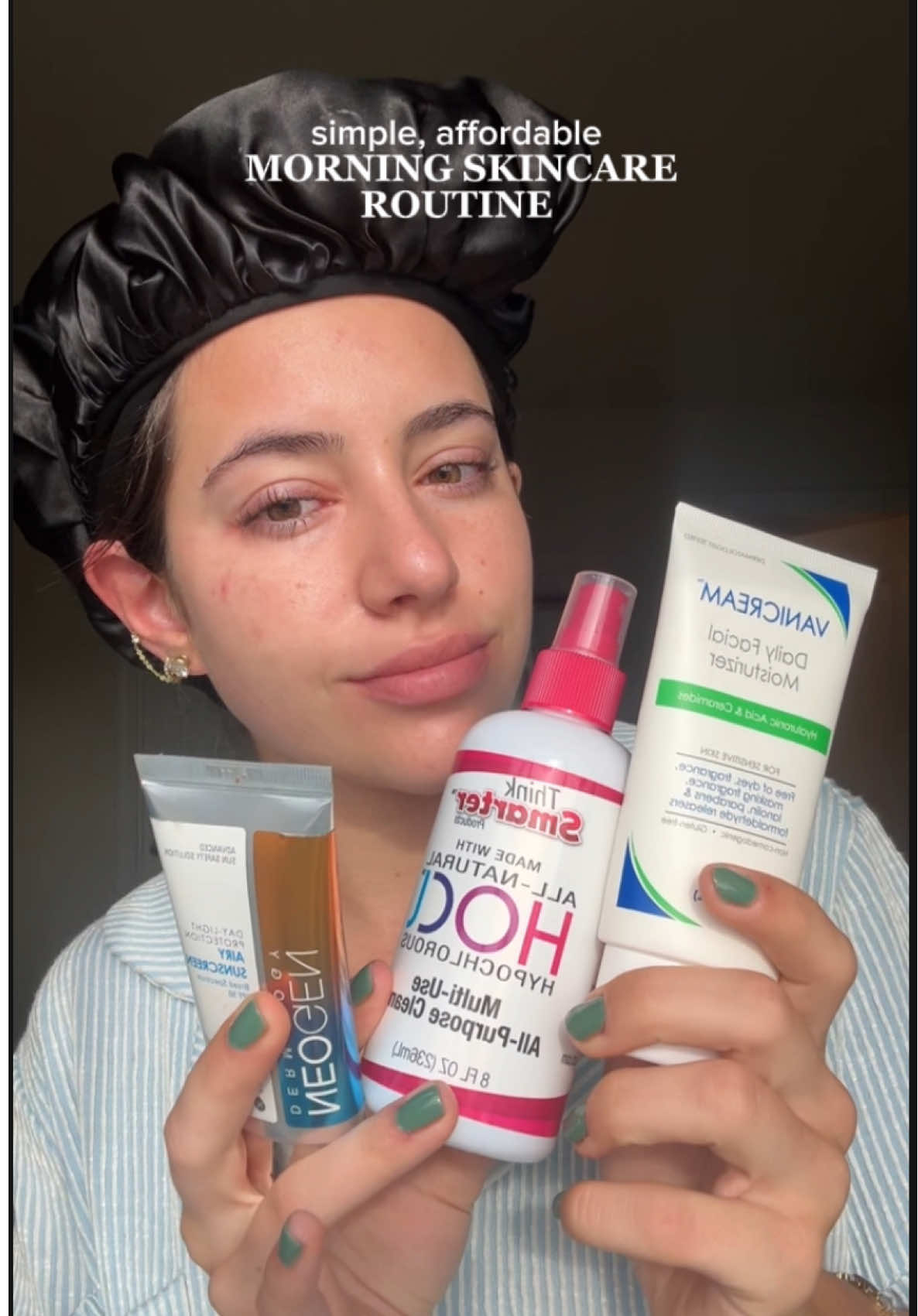 3 steps and done 👏🏼 #morningroutine #morningskincare #benefitbrowgel #hoclspray @Vanicream™ Sensitive Skin Care @BenefitCosmetics #BenefitClubPink 