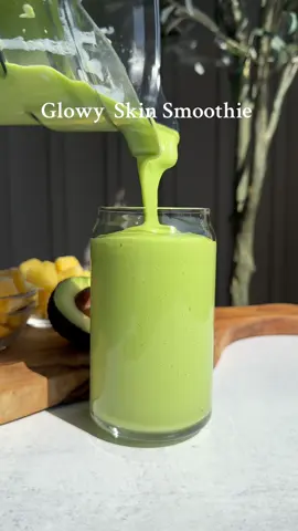 go to summertime smoothie🥥 🥑🍍 what you need: 2 handfuls spinach, high in vitamins A & C 1/2 cup frozen pineapple, high in vitamin C & antioxidants 1/2 cup frozen mango, high in vitamin C & antioxidants 1/2 of an avocado, high in vitamins E, A, C and healthy fats 1/2 inch ginger, helps support digestion 1 cup unsweetened coconut milk, hydrations 1 cup plain greek yogurt, probiotics for gut health, high in protein, & vitamin b12 Vitamin C - promotes collagen production and a brighter more even complexion Vitamin A - supports cell growth, collagen production, & sebum regulation Vitamin E - helps protect cells from damage from environmental stressors