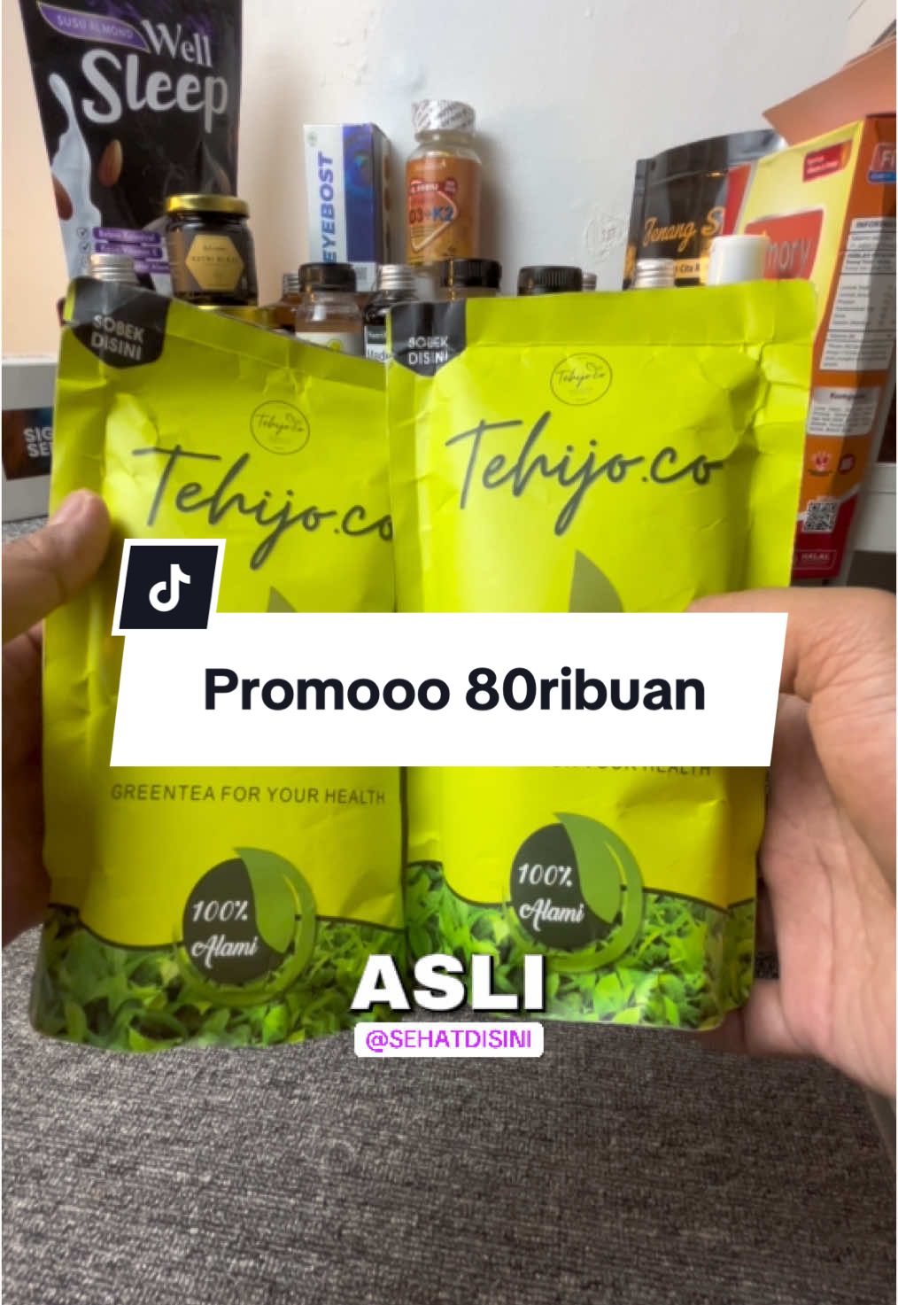 Teh hijau murni beli di keranjang kuning #fyp #viral #tehhijau #tehijoco #tehhijauasli 