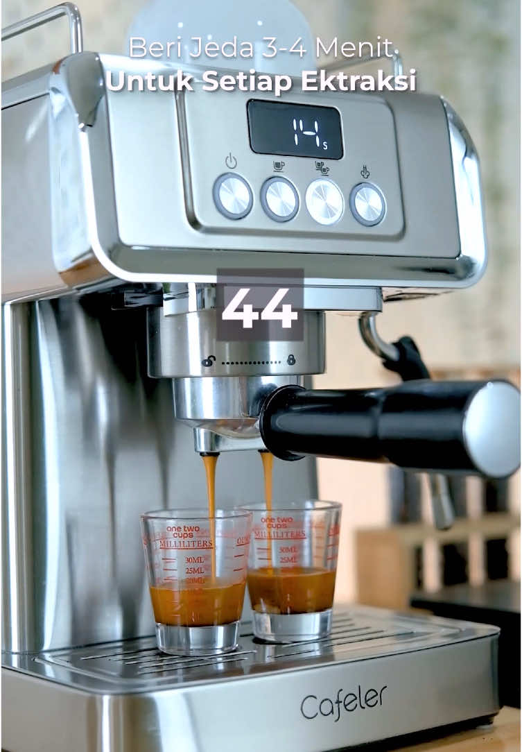 Bisa ekstraksi hingga 50 cup espresso cuma pakai mesin home used Cafeler 🤩 #mesinkopi #coffeemaker #espresso 