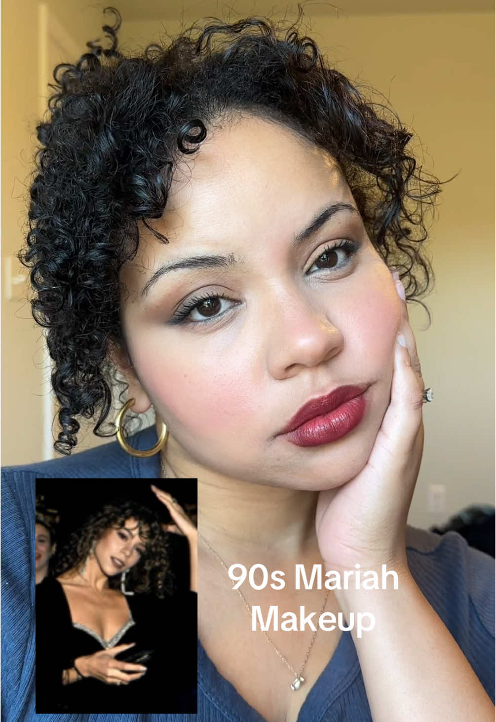 90s Mariah Makeup 🍯 Prodcuts used: @urban decay face bond, @Saie slip tint concealer, @Morphe Cosmetics bronze stick, Morphe Cheek Thrills in Sunset Swim, @hudabeauty pressed powder, @Rare Beauty brow gel, @makeupbymario neutrals eyeshadow palette, @milkmakeup gel eyeliner, @Kulfi Beauty mascara, @Kosas lip liner in supreme, @revlon lipstick in raisin rage #makeuptutorial #90smakeup #makeupinspo #mariahcarey #90s #mariahcareymakeup