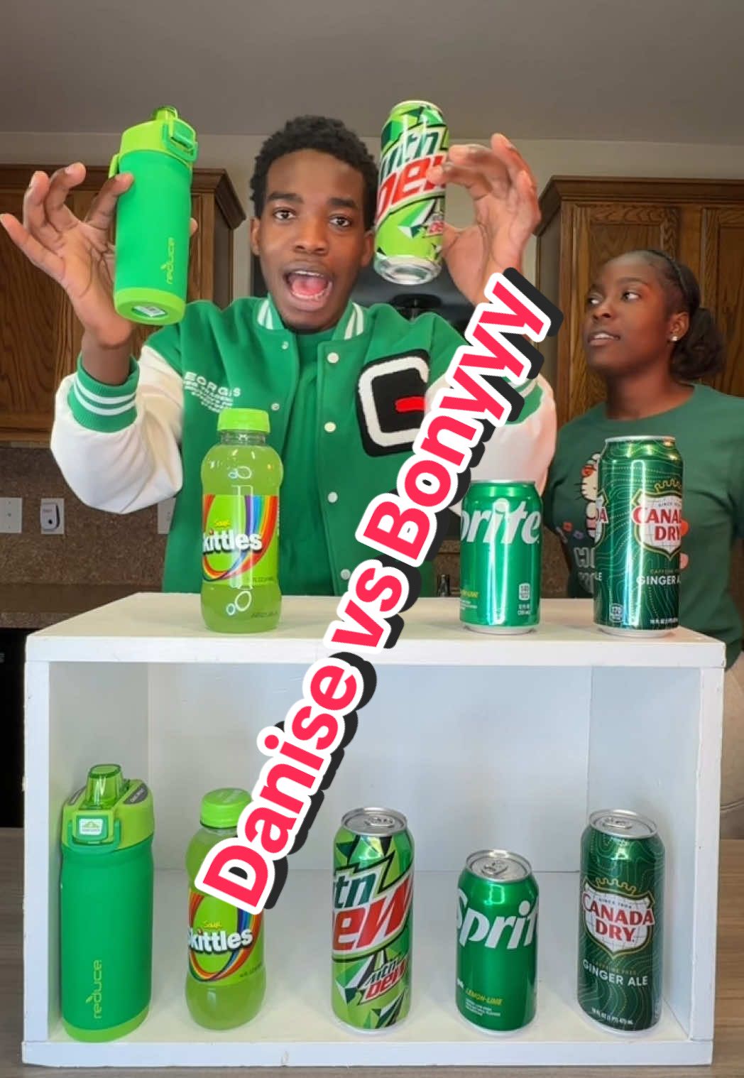 Matching The Bottle game Challenge Danise Vs Bonyyy @B.n.D official follow the they are very cute 