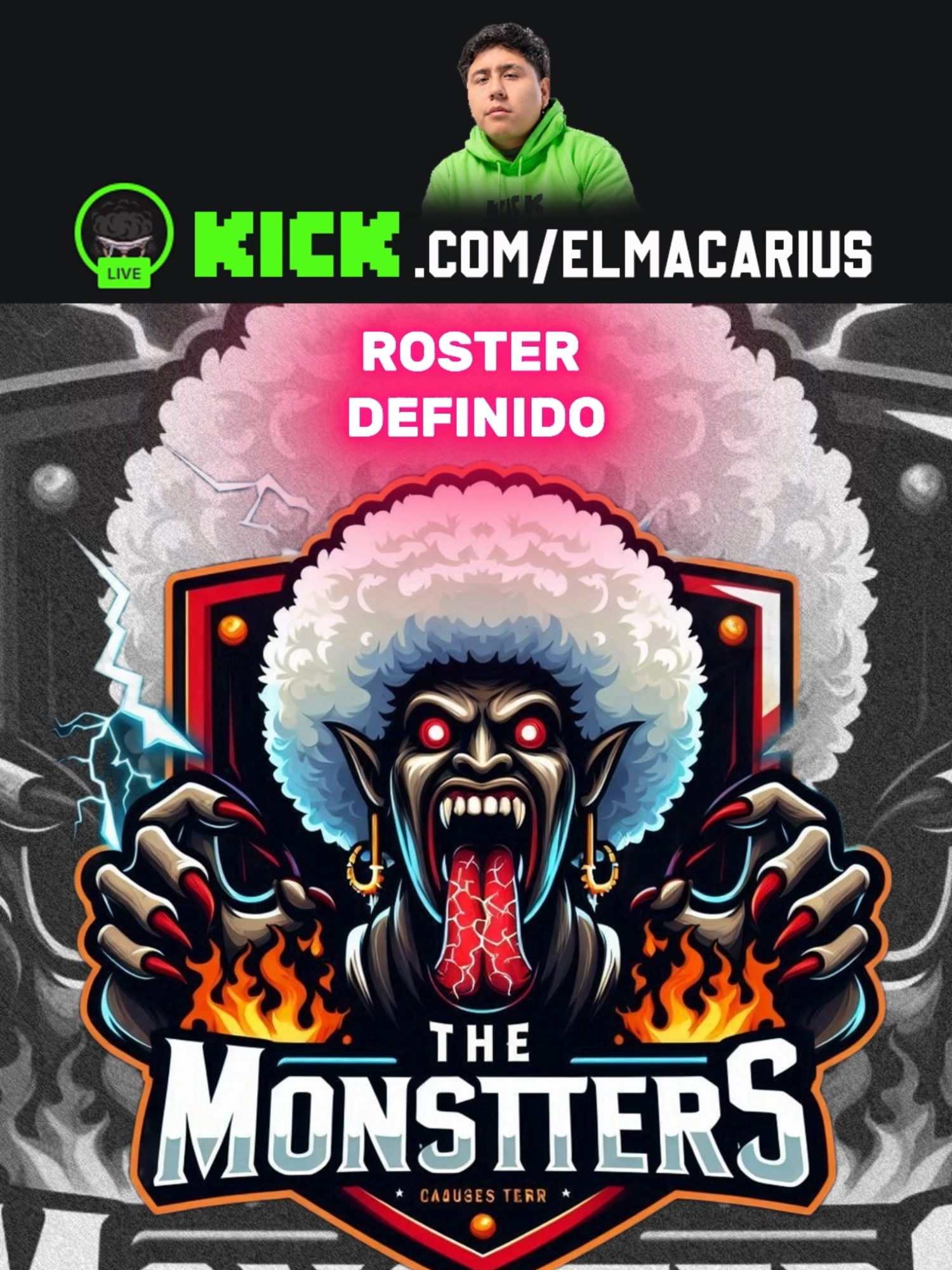 Roster Definido ''The Monstters'' de ''MACARIUS'' #macarius #streamer #kick #bancherostyle #edit #zeinternacional #zeein #rampage #elzeein #noah #parker #fyp #paratii