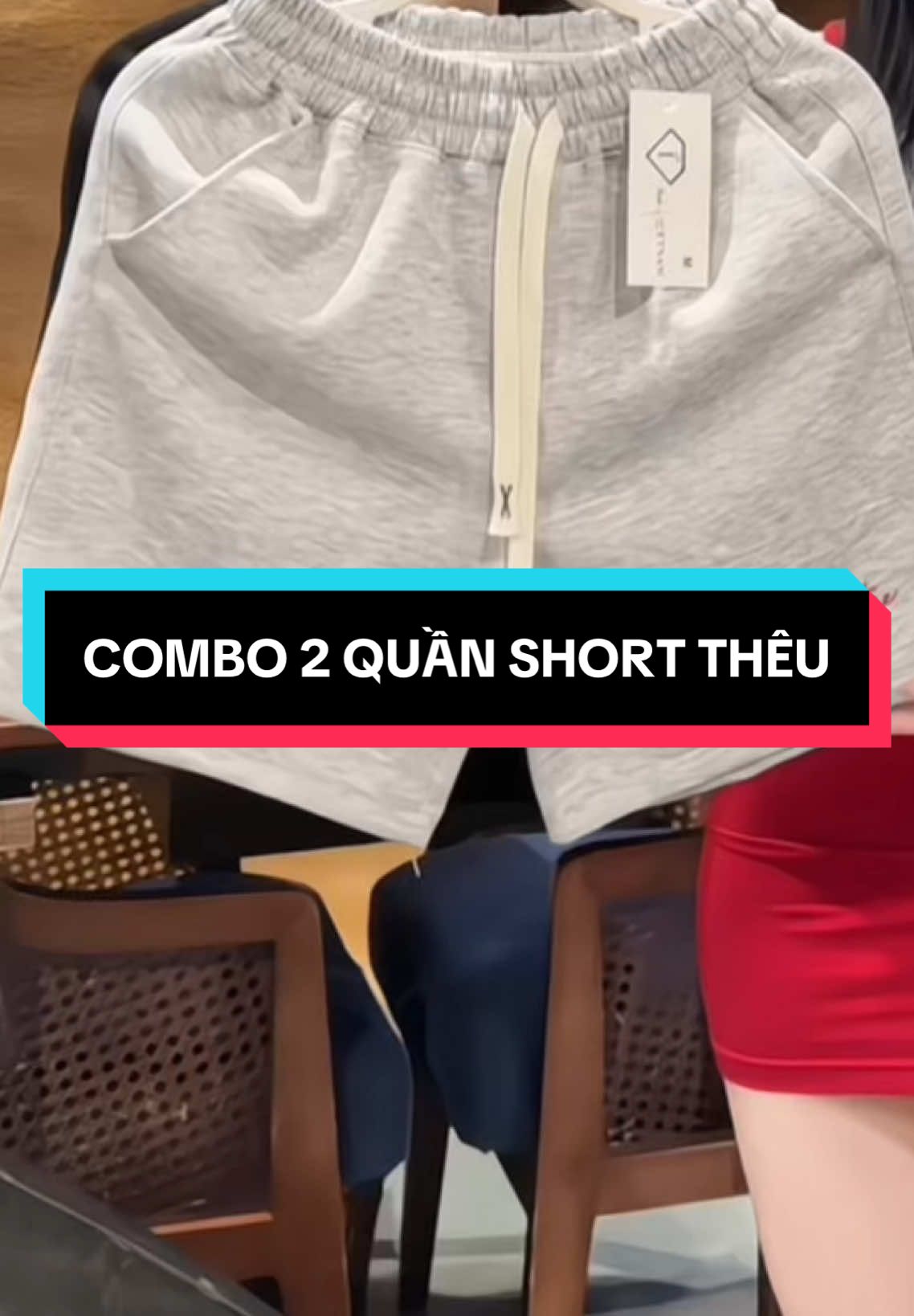 ( COMBO 2 QUẦN SHORT THÊU PN.STORE ) nam dáng trên gối chất liệu nỉ 2 da co giãn tốt, lên form chuẩn, không bai xù#xuhuongtiktok #viral #quanduinam 