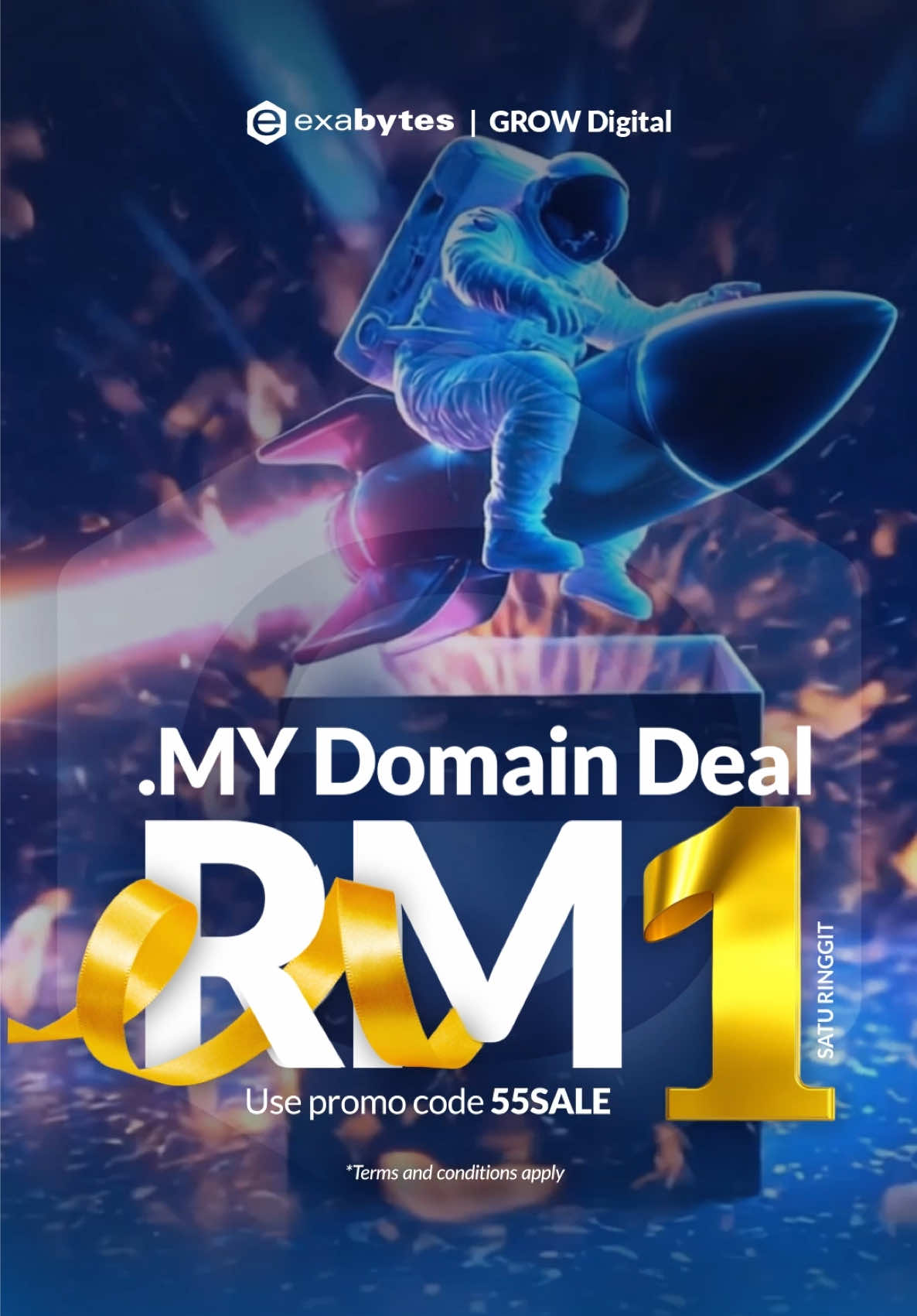 Register your .MY domain for RM1 today! 🗓️ Duration: 5-18 May 2025 🏷️ Promo Code: 55SALE Grab your .MY domain and stand a chance to win a Tesla Model Y! *Terms and conditions apply #mydomain #registermydomain #rm1domain #domainpromo #malaysiawebsite #teslagiveaway #Exabytes #GROWDigital #55sale #doubledaydeal #myonlineshop #startupmalaysia #digitalmalaysia #malaysiabusiness #smallbizmy #onlinesuccess 