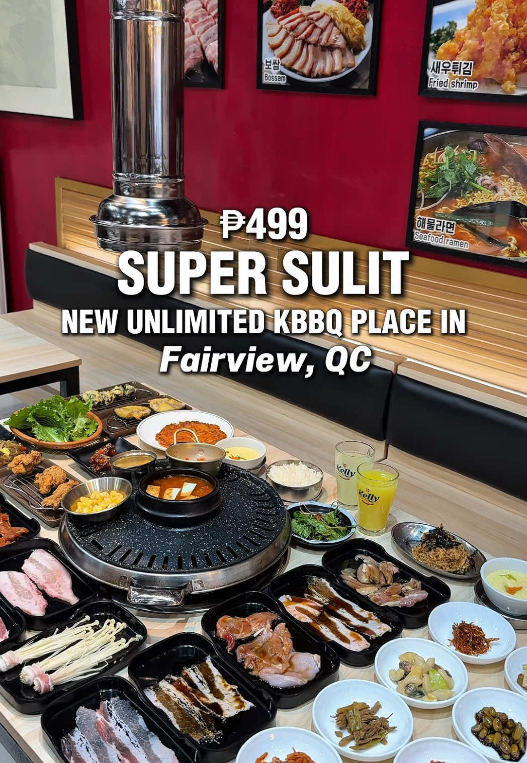 ₱499 — NEW UNLIMITED KBBQ PLACE SA FAIRVIEW, QC! Super sulit tapos winner lahat ng side dishes 🫶🏻 — @Jejuya  #kbbq #qceats #wheretoeatinqc #samgyupph #samgyupsalph #qcfoodtrip #fairviewfoodtrip #wheretoeatinfairview 