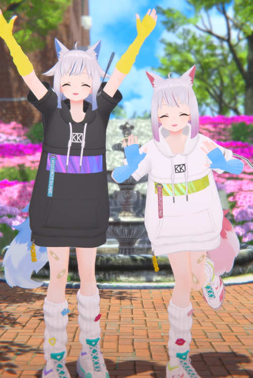 祝・400万再生💋🦊🎉噂の袖なしフーディーお披露目❣️  #キスキツネ #HIMEHINA #ヒメヒナ #VTuber