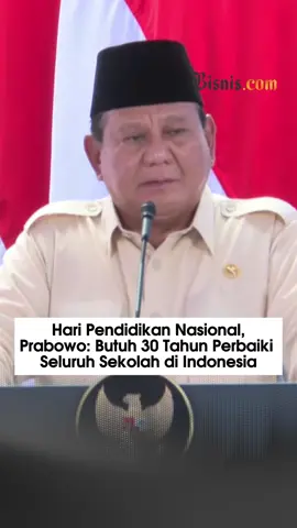 Presiden Prabowo Subianto menyoroti kurangnya infrastruktur pendidikan di banyak daerah. Dalam pidatonya pada peringatan Hari Pendidikan Nasional 2025 dan peluncuran Program Hasil Terbaik Cepat (PHTC) Presiden di SDN Cimahpar 5, Kota Bogor, Jumat (2/5/2025). Prabowo menegaskan pentingnya tanggung jawab pemerintah daerah dalam memperbaiki kondisi sekolah yang rusak. Prabowo mengatakan pemerintah membutuhkan waktu sekitar 30 tahun untuk merenovasi 330 ribu sekolah di Indonesia. Editor: Ade Dianti #prabowosubianto #bisnis #ekonomi #keuangan #pendidikan #indonesia #bisniscom #bisnis #keuangan #ekonomi #bisniscom #beritatiktok #beritaditiktok #viraltiktok #prabowo #prabowopresiden2024 #prabowosubianto #gibranrakabuming #gibran