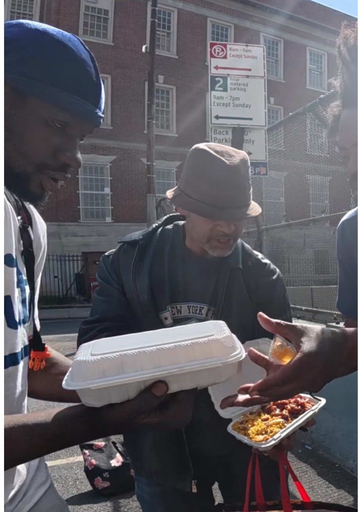 Handing Out Food to Hungry People  . . L!NK IN B!0 . #homeless #homelessness #fyp #givingback #helpingothers 