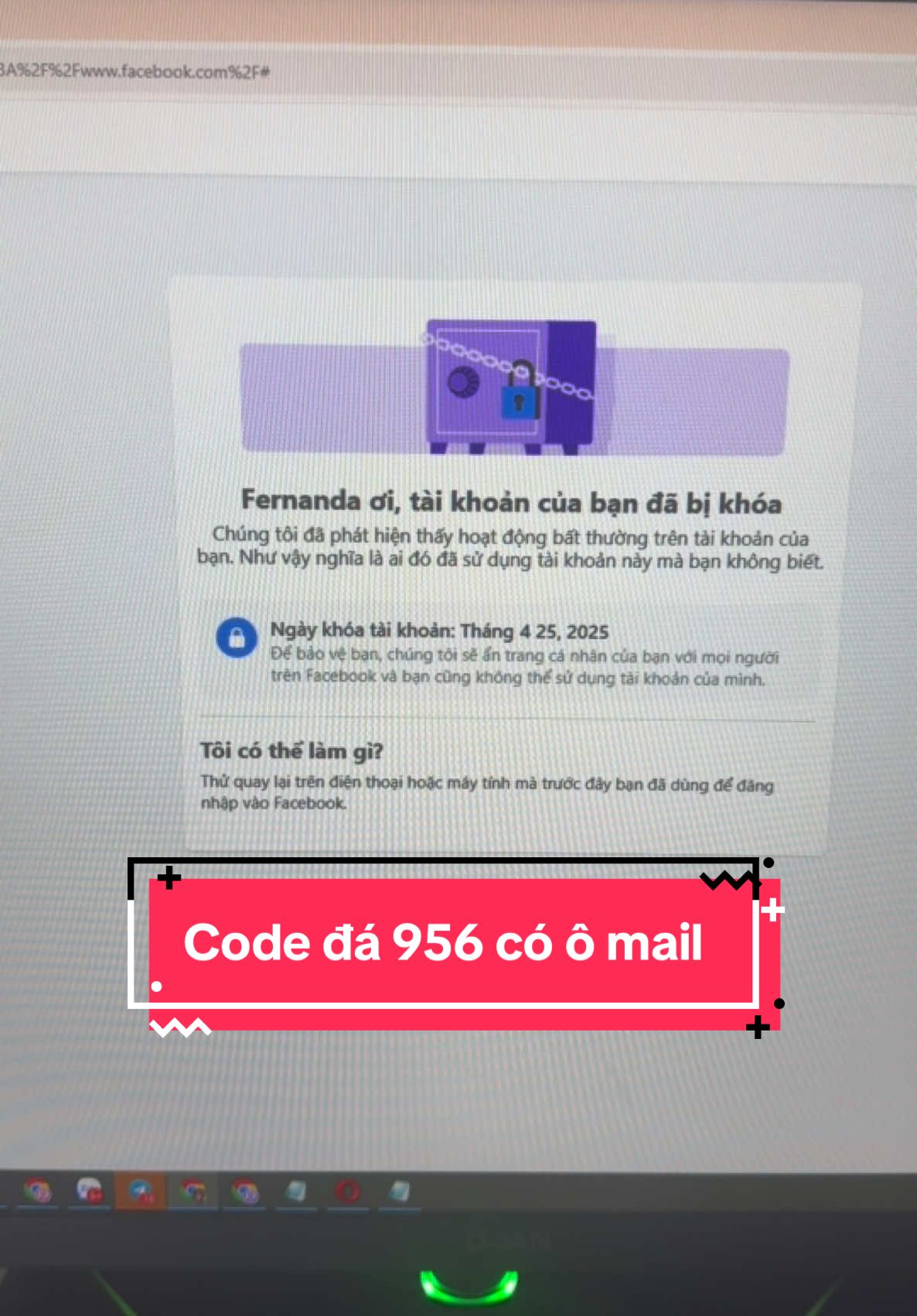 Mở khoá 956 mới nhất có ô mail đầy đủ nhé ạ #xuhuongtiktok #mmo #fb #mokhoafacebook #trending 