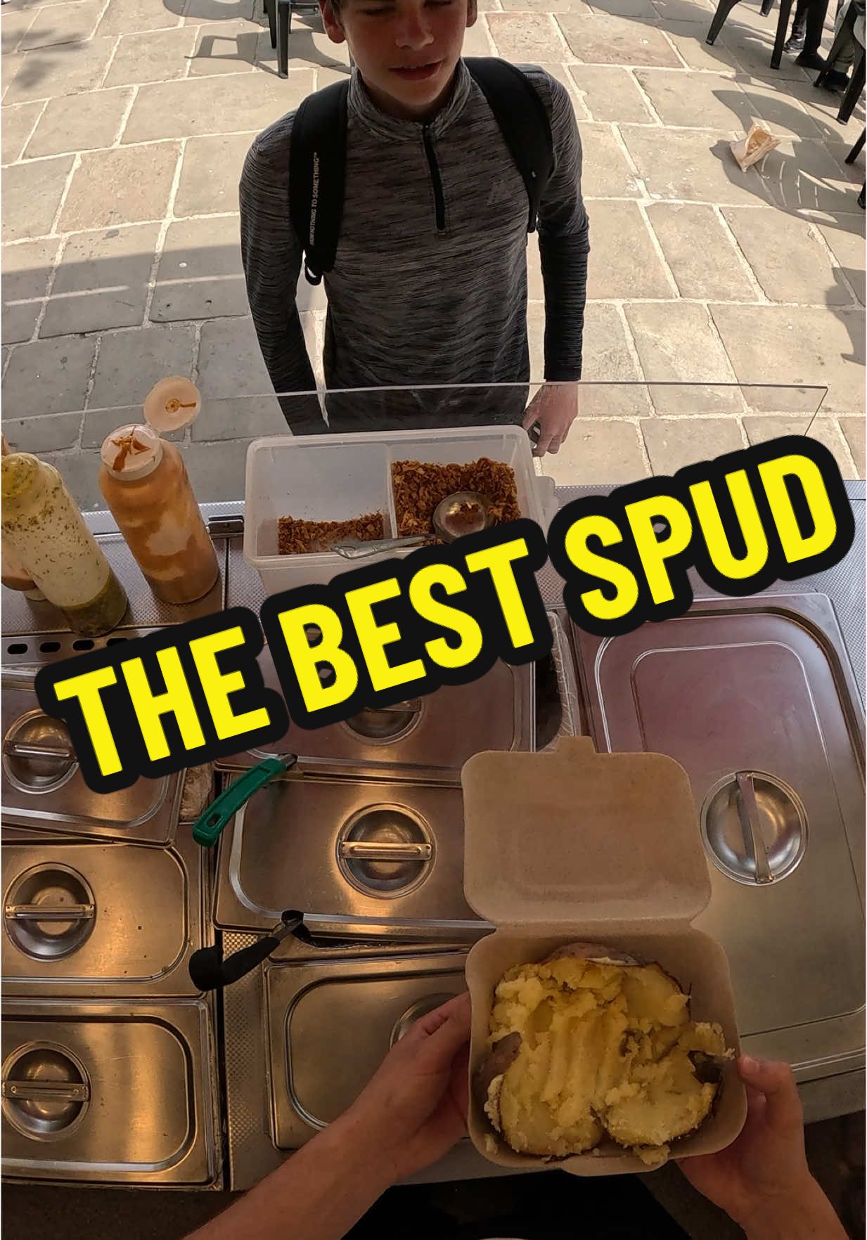 The BEST spud he will ever have! #potato #spuds #preston 