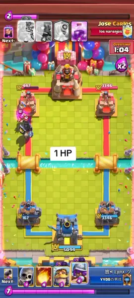 1 HP🔥 #fyp #4u #xybca #clashroyale #clashroyalemoments #1hp 