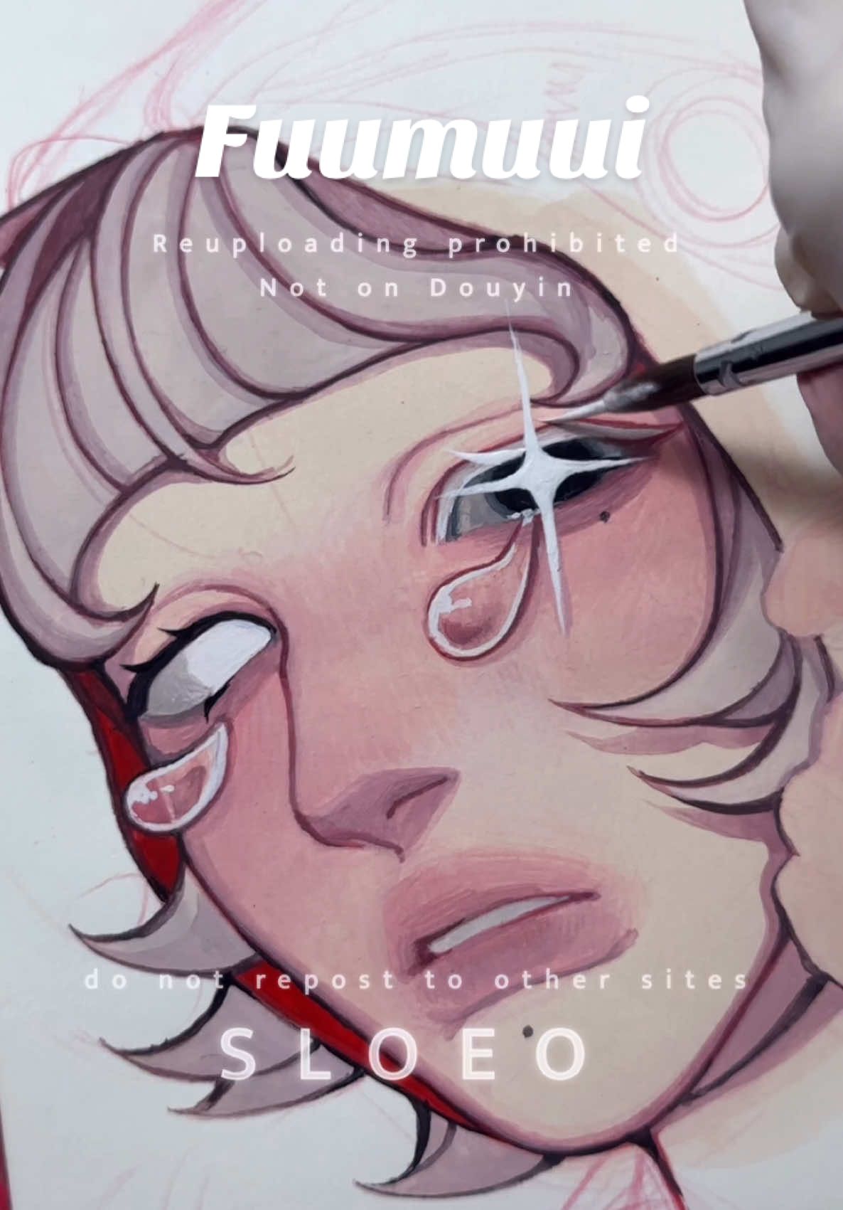 fuumuui’s needle point watercolor brushes!! since I enjoy cross hatching, the amount of paints these brushes carry allowed me to do continuous lines without having to dip back for more paint 🤭💕 #sketchbook #gouache #painting #brushes 