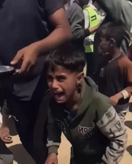 أزمة إنسانية  في غزة: أطفال يصرخون من الجوع، وأمهات يجمعن الطعام من الأرض وسط ازدحام شديد للحصول على ما يسد الرمق.