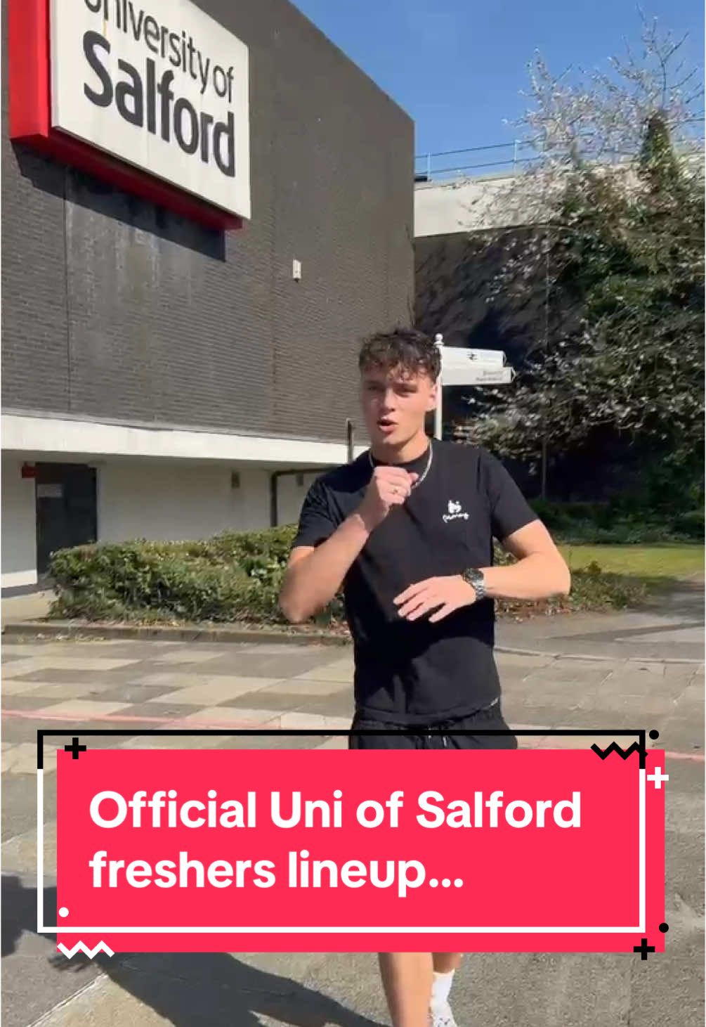 University of Salford who’s ready… #fyp #manchester #uni #salford #salforduni #freshers #2025 #lineup #wristband 