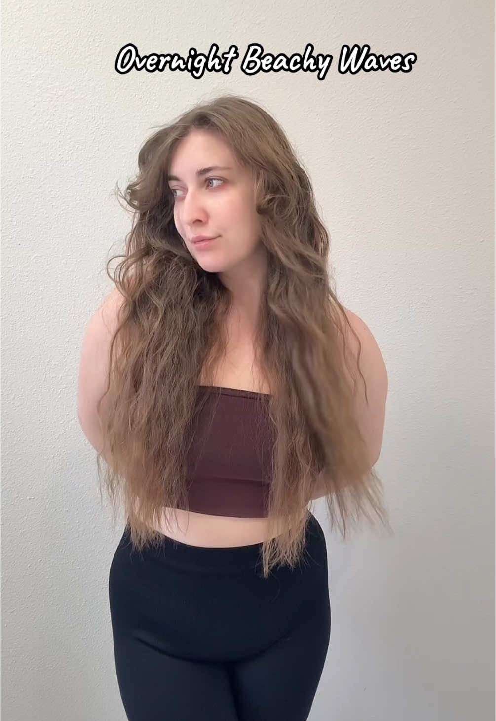 Obsessed with how this look turned out !#creatorsearchinsights #beachywaves #beachyhair #hairtutorial #overnightwaves #longhairdontcare 