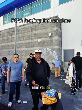 Donuts & Pizza for LA! 🥹❤️ #skidrow #homeless #kindness #wholesome 