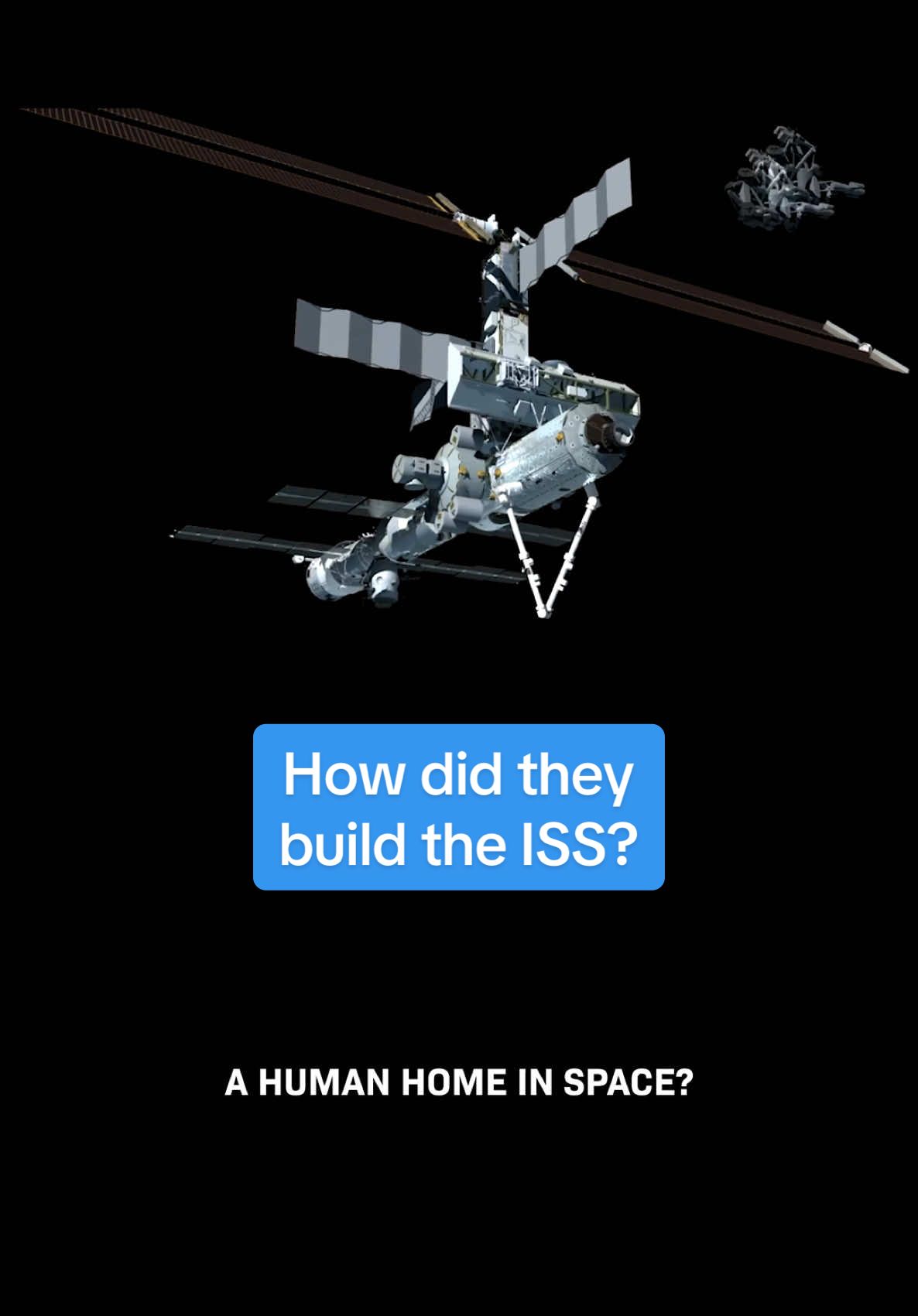 How did they build the ISS? It’s a six bedroom house the size of a soccer field, with a gym orbiting over 400 km up! Getting it up there was an international effort that took 42 rocket launches and over 10 years to assemble. But it’s planned to come done in 2031. To know more, follow along… #ISS #space #Tech #NASA #ESA #JAXA #roscosmos #CSA