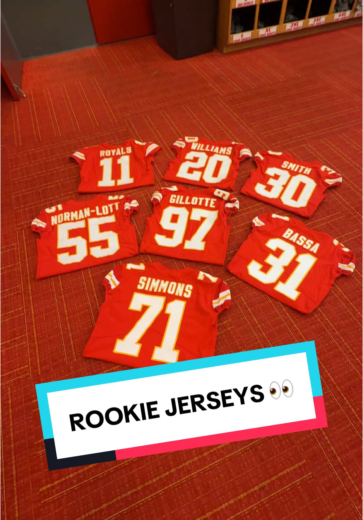 Rookie numbers are here 💯 #chiefs #kansascity #jerseys #rookies 