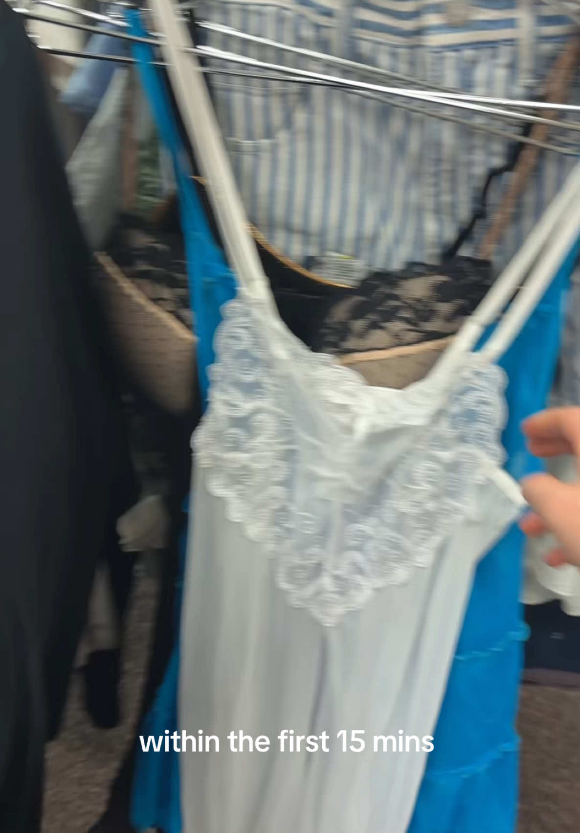 this and picking up the clothes when they fall off the hanger will give you ++++luck #thrift #vintage #y2k #thrifthaul #utah #clothes 