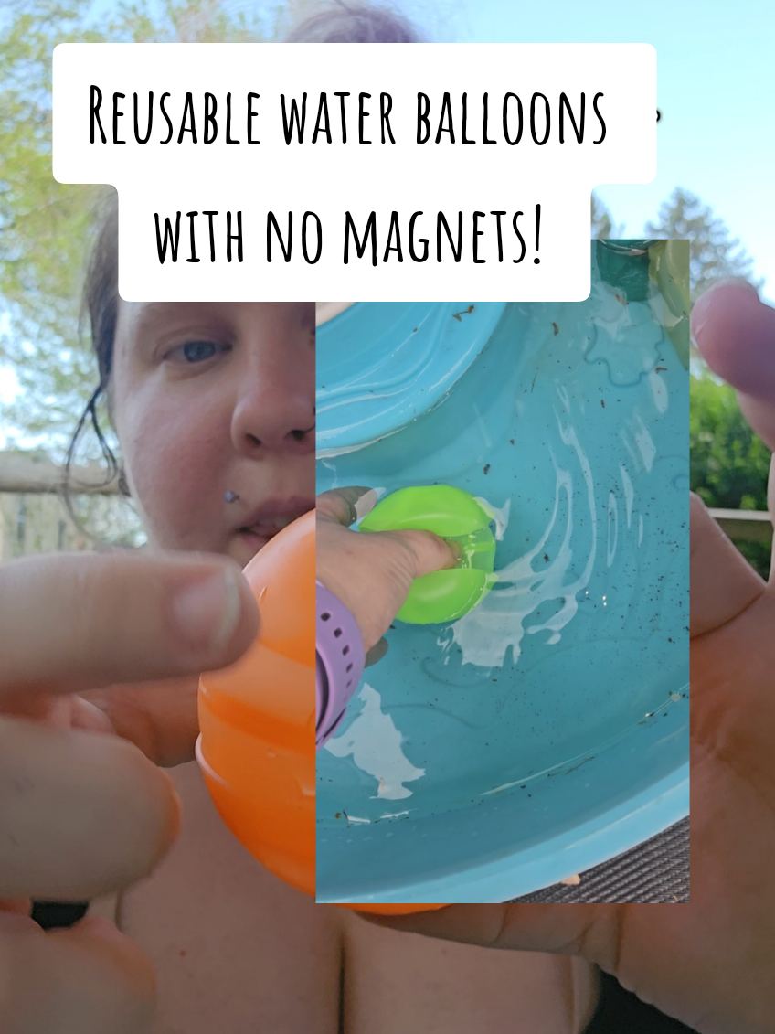 You might think magnets are harmless, but they're not. If a child swallows more than one magnet over a short period of time, the magnets can attract one another while travelling through the intestines. When this happens, the magnets can twist the intestines and create a blockage or they can slowly tear through the intestinal walls. This can cause SERIOUS medical issues including ☠️ Be careful. I'm linking a few safe options. Keep your babies safe!!  #kidsoutdooractivities #waterballoons #reusablewaterballoons #magneticreusablewaterballoons #outdoortoys 