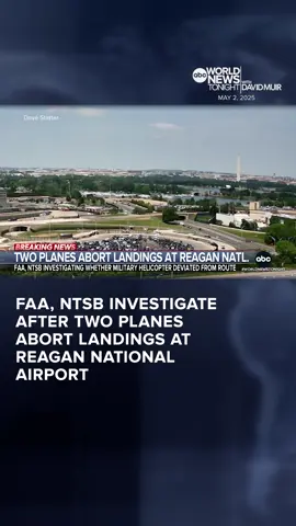 Two passenger jets were forced to abort their landings at DC's Reagan National Airport after an Army helicopter was waved off its own landing and deviated from its planned route. Officials say the aircraft were not on a collision course. Morgan Norwood reports.