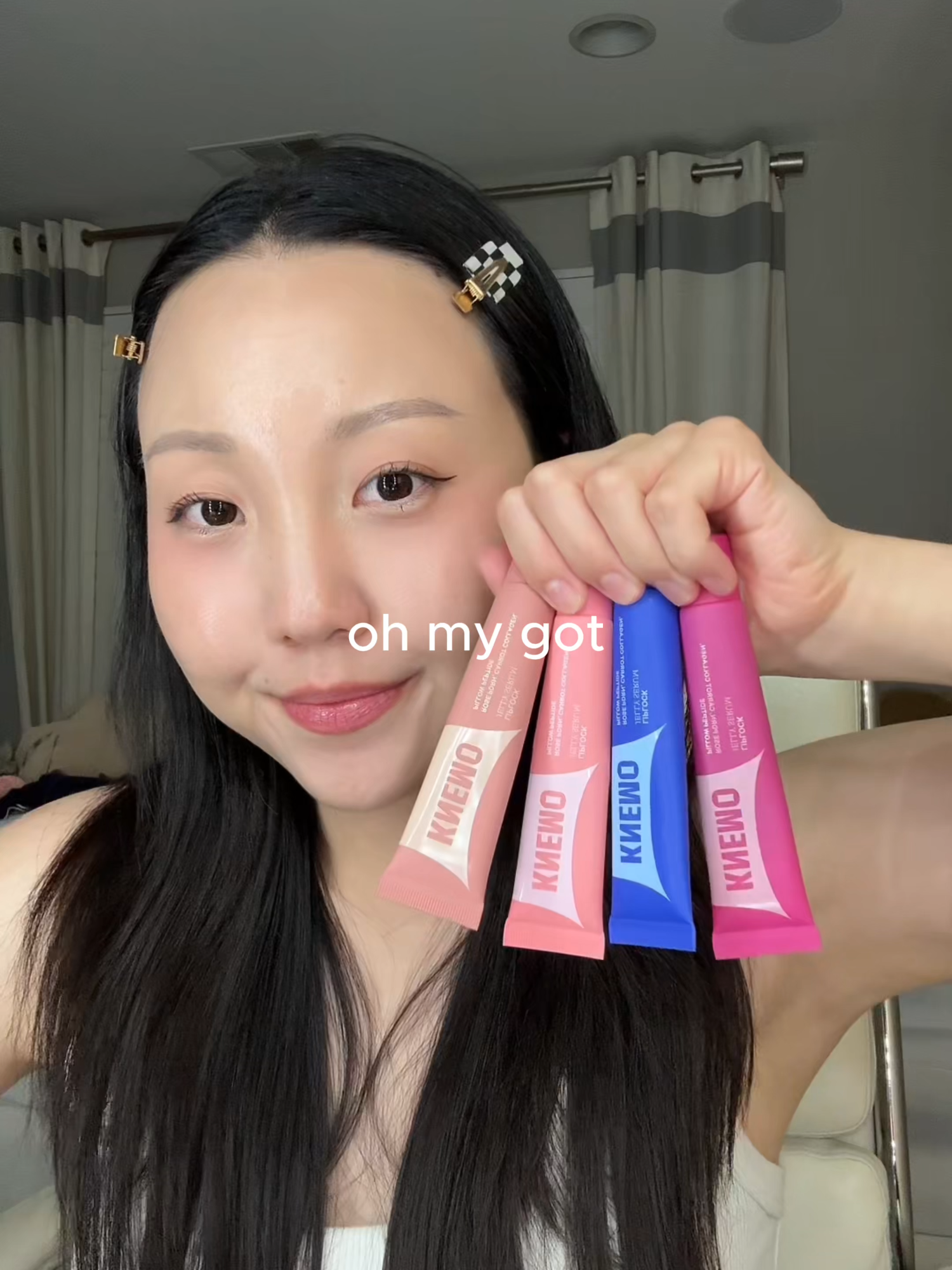 Trying out the new lippies from @knemobeauty 🤍  Grape Crush surprised me!! 🍇 . . . #lippies #lipbalm #tintedlipbalm #lippie #kbeauty #koreanmakeup