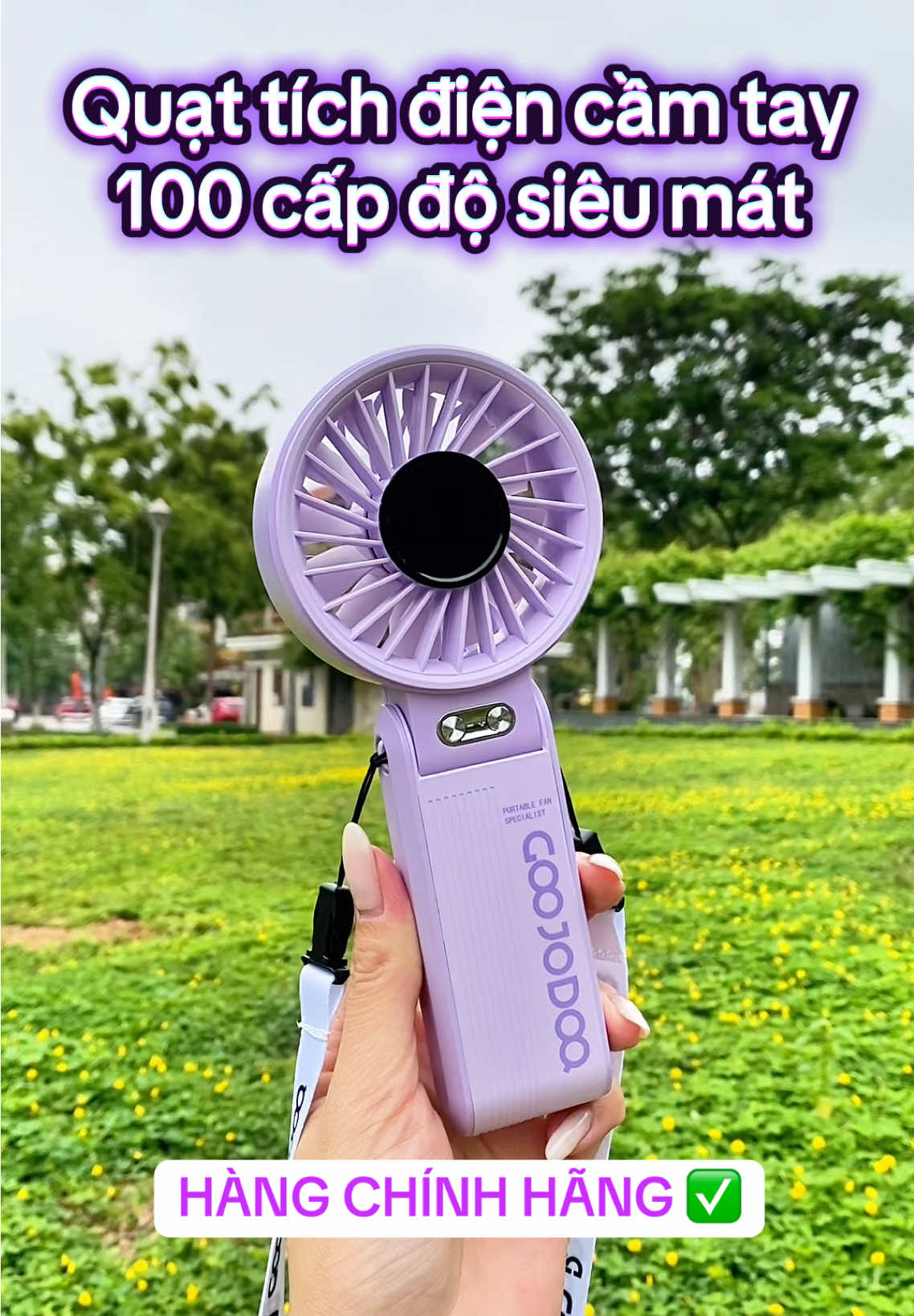 Quạt tích điện mini cầm tay, 100 cấp độ siêu mát #quattichdien #quattichdienmini #goojodoq #xuhuong #phuongvuive 
