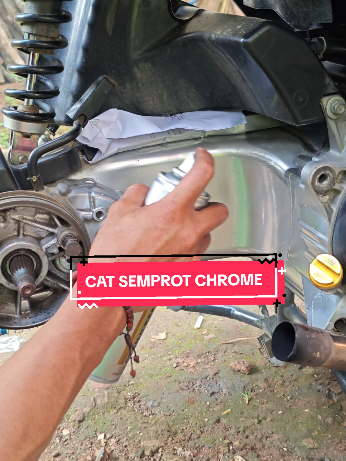 cat semprot chrome anti panas sapporo #catsemprot #catsemprotchrome #catsemprotmotor #catsemprotsapporo 