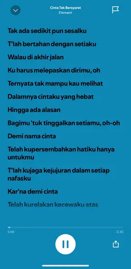 Cinta tak bersyarat  #liyrcsvideo #song #spotify #element 
