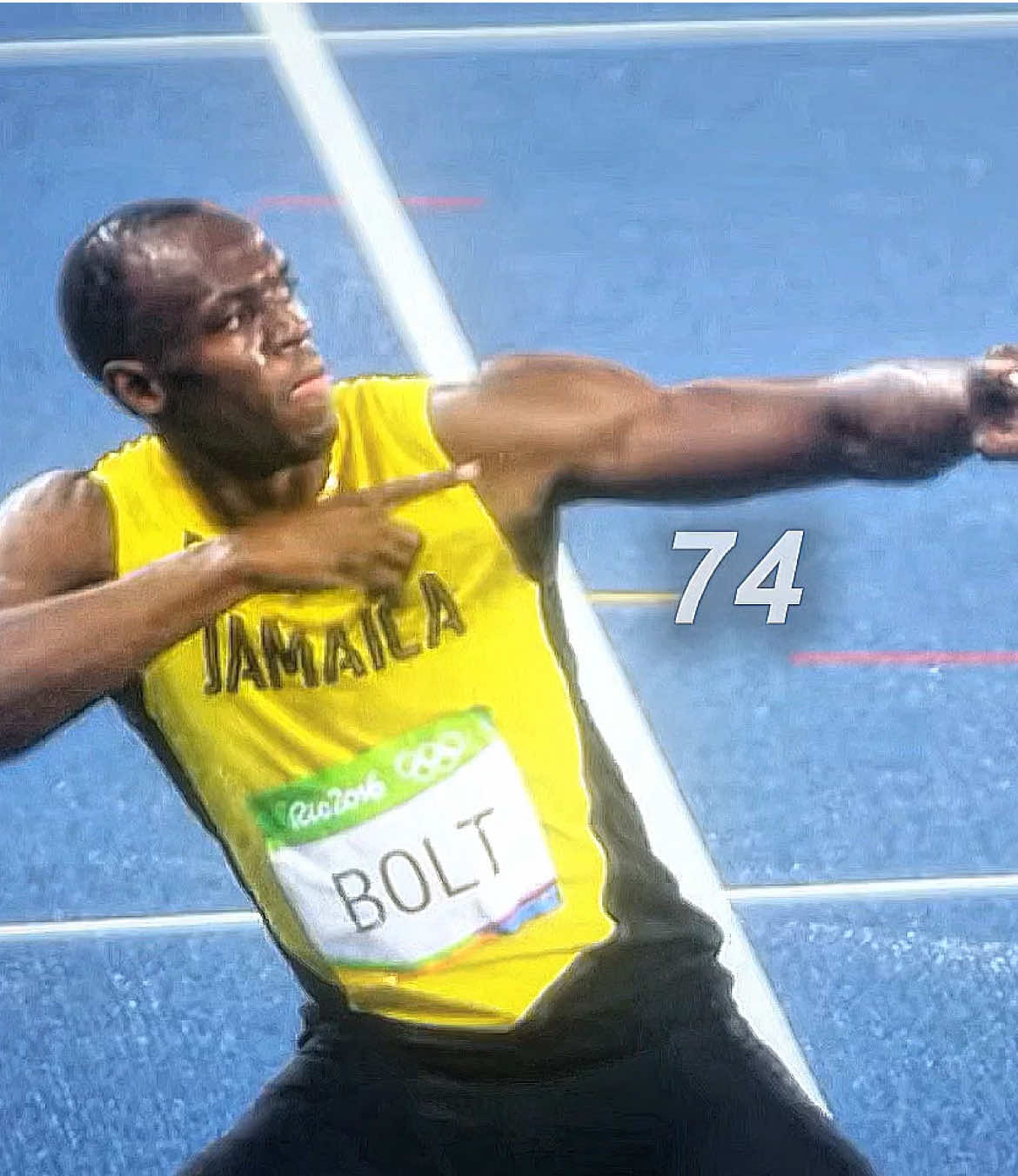 Back On 74 X Usain Bolt. Remake as last one flopped. #fyp #usainbolt #backon74 #74 #tfvisuals #track #sprinting #viral #edit 