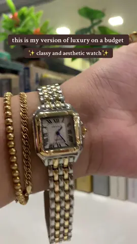 This classy affordable watch is also available in gold and silver colors. Please check the yellow basket. 🫶🏻 #fyp #foryou #affordablewatch #watch #accessories #luxury #vintagevibes #grealywatch #twotonedwatch #classy #aestheticwatch #budgetwatches #tiktokmademebuyit