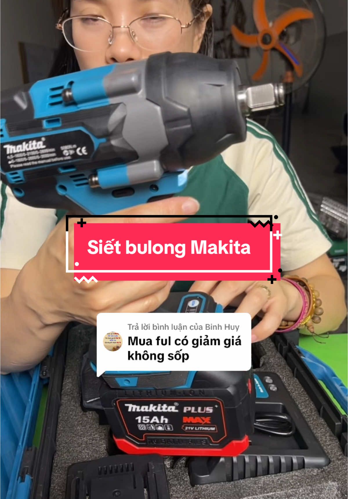 Trả lời @Binh Huy Siết bulong Makita #thanhmai92 #cokhi #sietbulong #sietbulongdungpin #maysietbulong 
