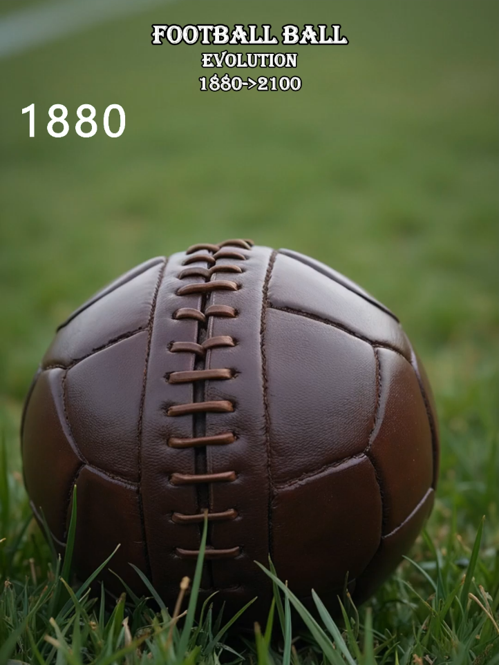 The evolution of the football ball from 1880 to 2100 #evolution #timelapse #fyp #trendy #footballball #soccerball #football 