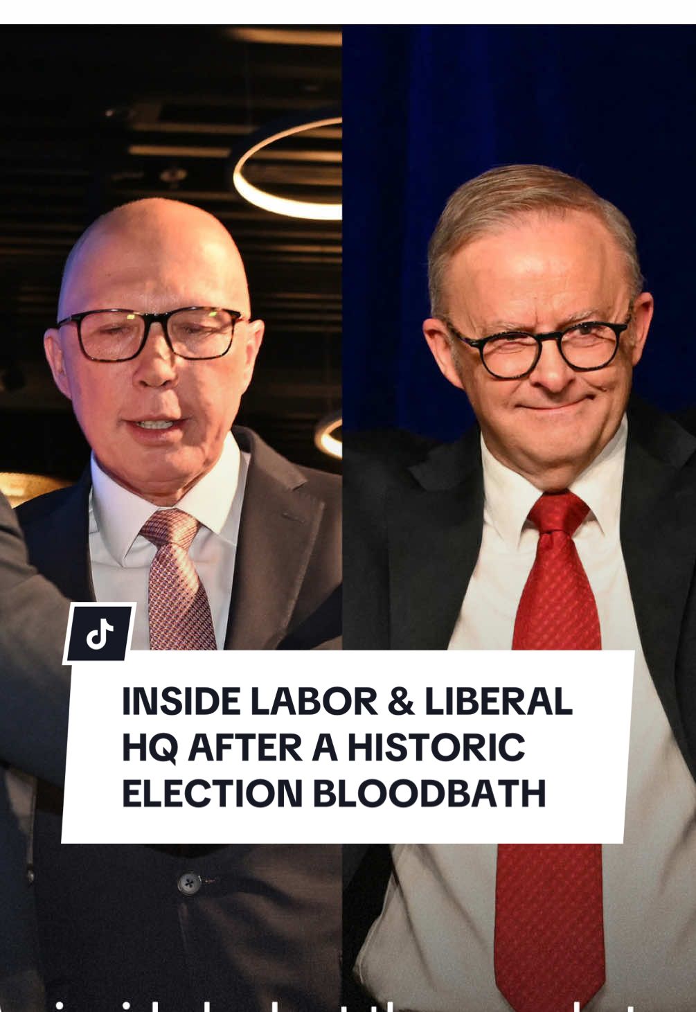It was a tale of two rooms inside both Labor & Liberal HQ tonight, as the Albanese Government celebrated a landslide victory and Peter Dutton, now soon to be unemployed, was left licking his wounds. 10 News First's Lucy Gray and Chloe Bouras were inside the parties where the moods could not have been more different. Follow the link in our bio for more of 10 News First’s election coverage.