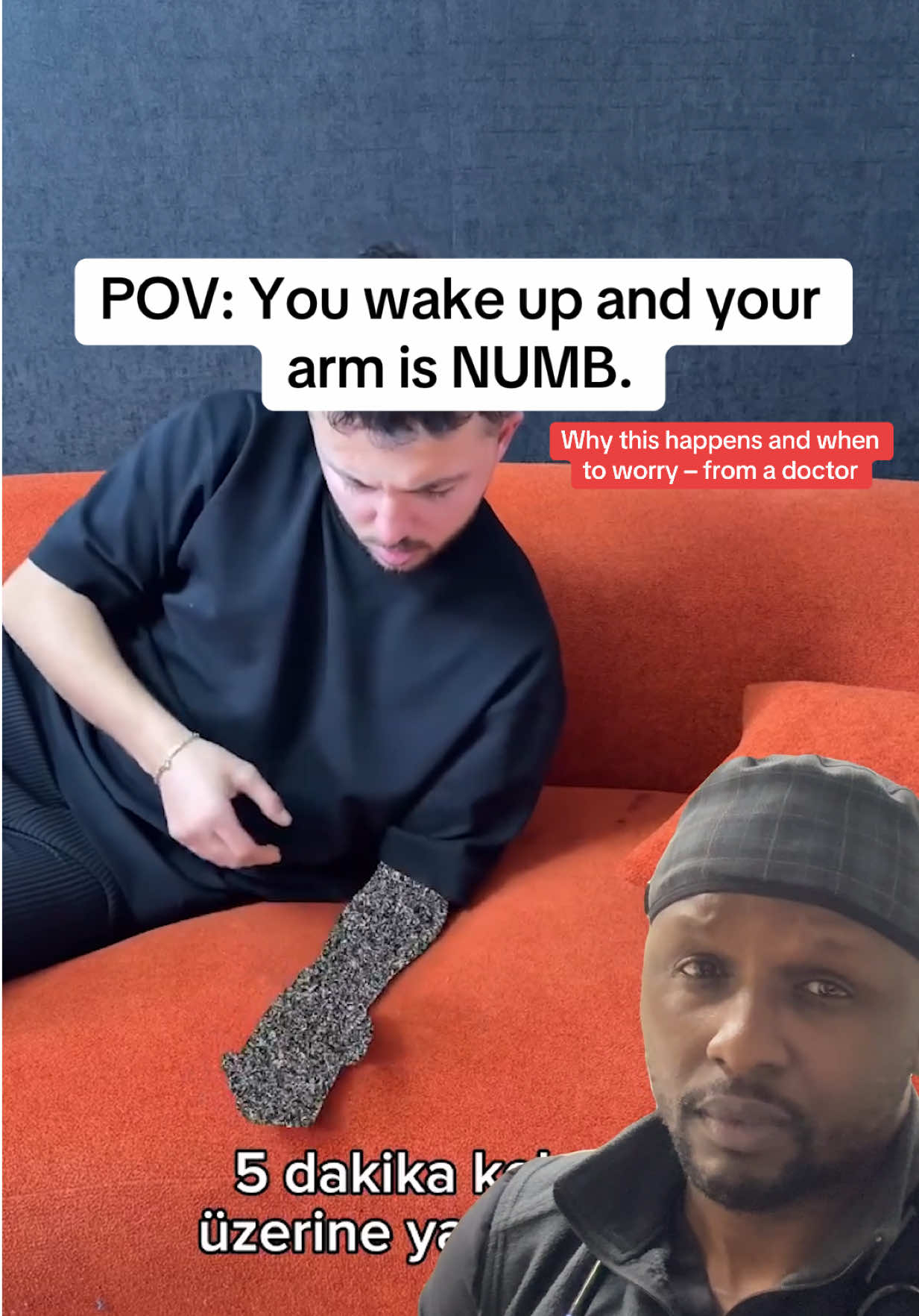 Woke up with a numb arm? Here’s what’s actually happening—and when you should be concerned. #numbarm #medicaltok #doctorreacts #thewhizdoc #neurology #healthtok #whythishappens